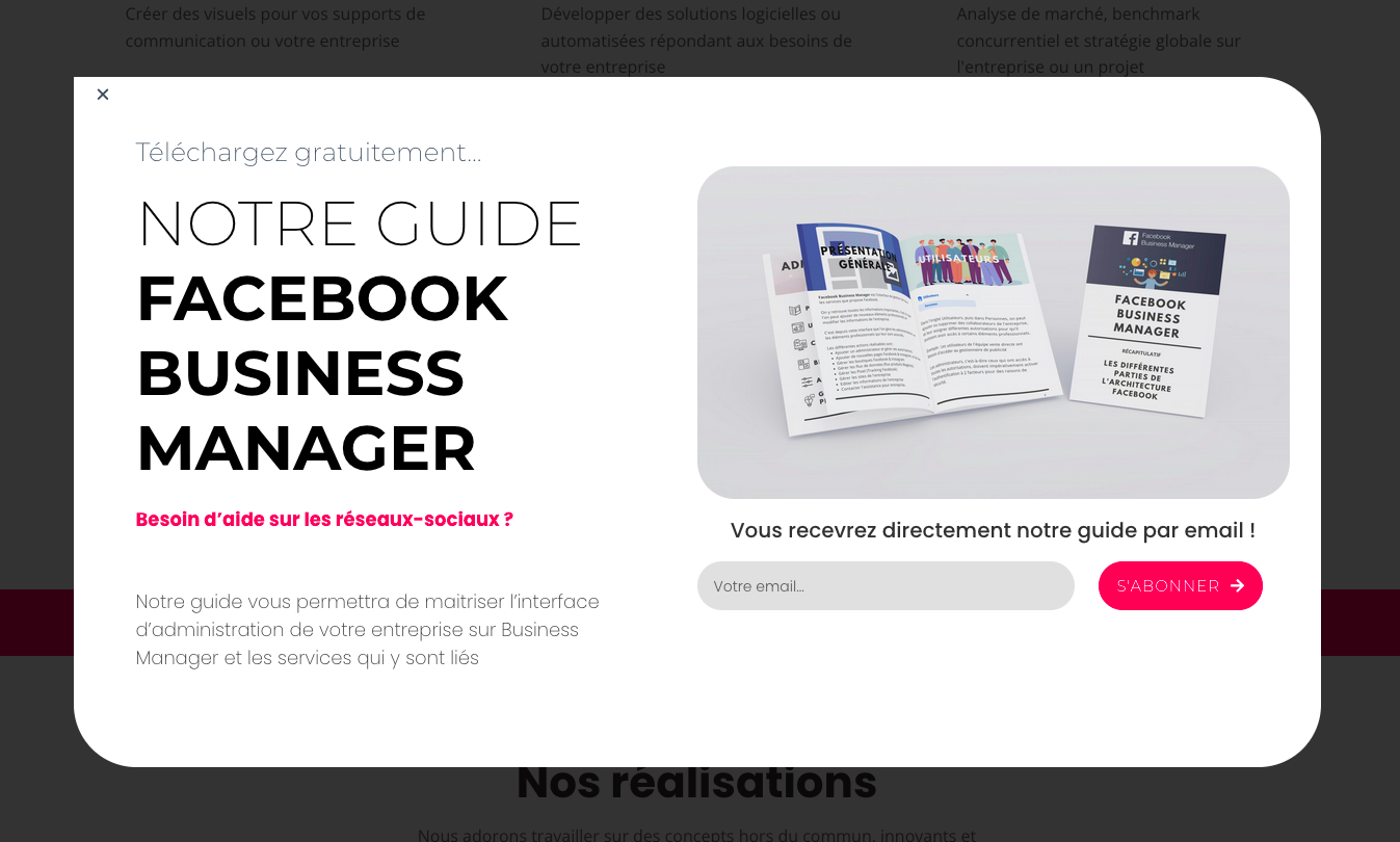 Popup emailing livre blanc