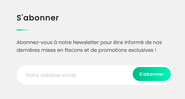 Formulaire emailing newsletter pied de page
